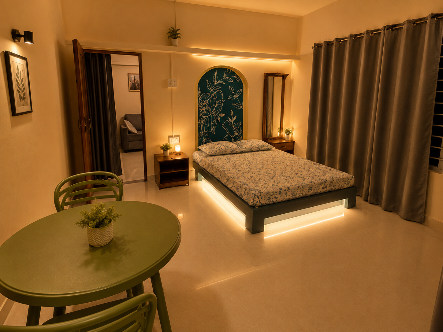 1BHK AC only room on 3rd floor at Nahor Homestay