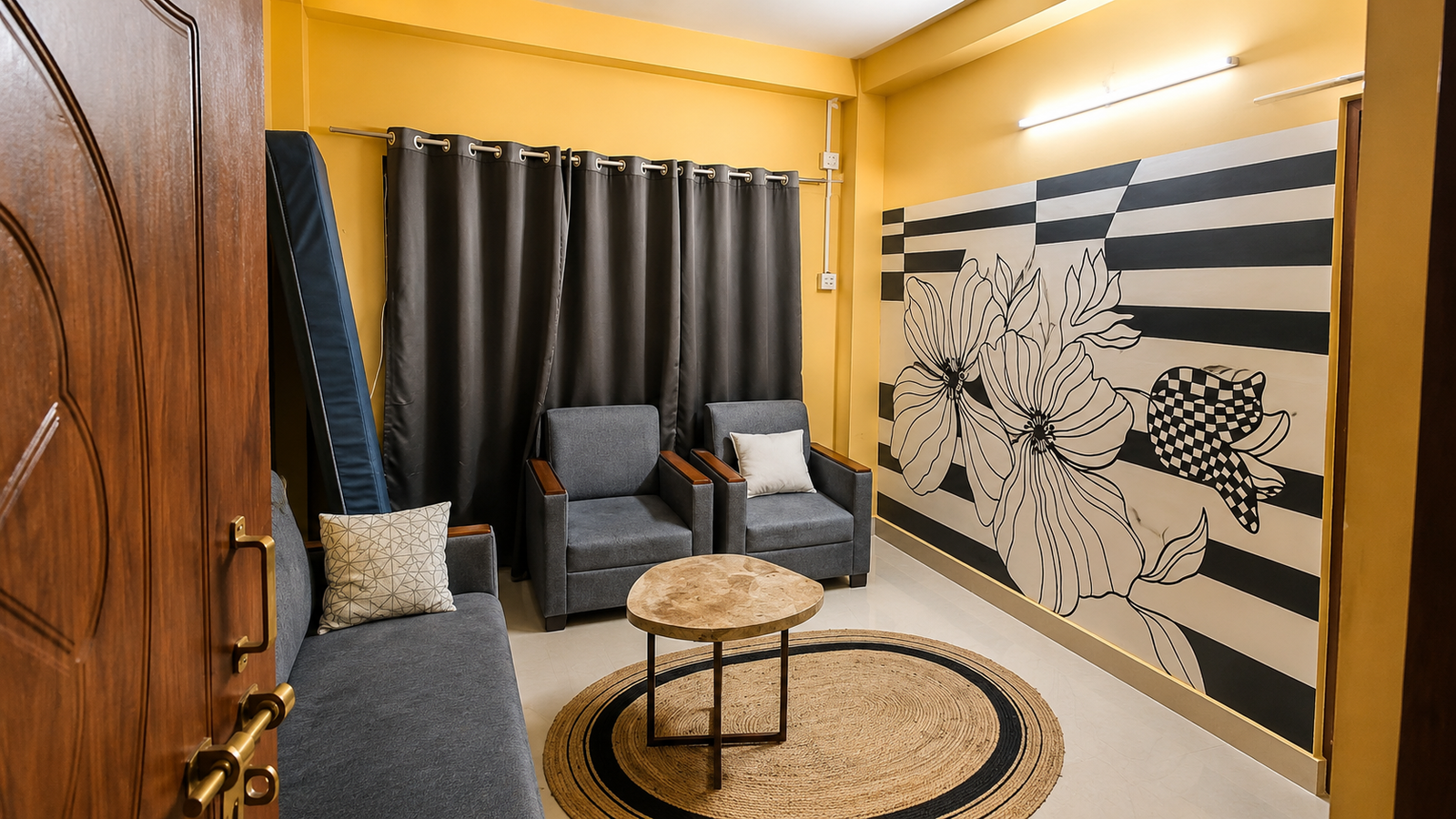 1BHK AC only room on 3rd floor at Nahor Homestay