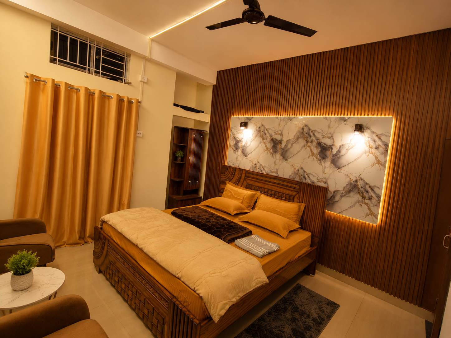 2BHK AC premium unit on 2nd floor at Nahor Homestay